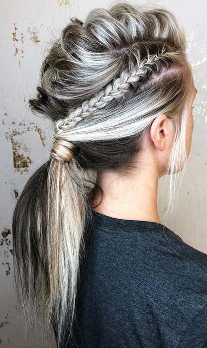 Mohawk Braid Top Knot