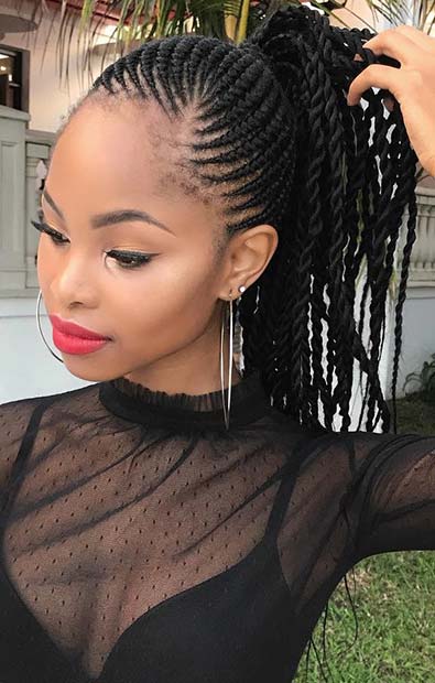 43 Cool Ways to Wear Feed In Cornrows - StayGlam