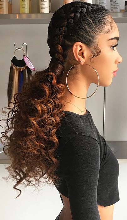 Featured image of post Two French Braids With Weave : This wizard describes the process of creatingasymmetric french braids, which are very popular in the new trend of fashion for weaving.