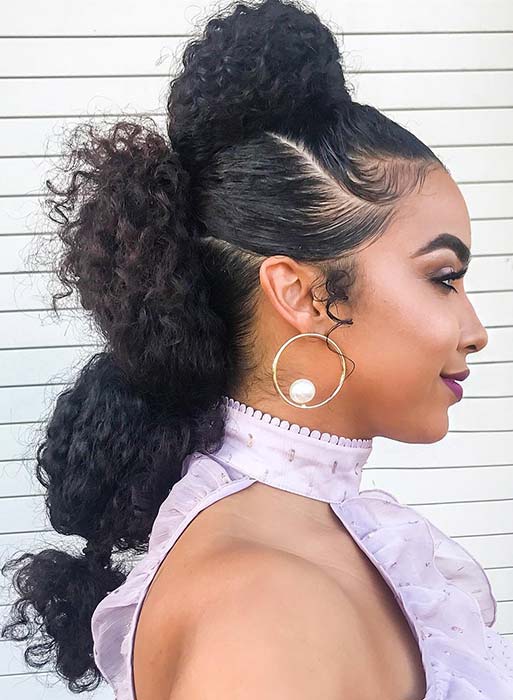 Bubble Mohawk Hairstyle