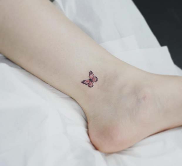 Butterfly Ankle Tattoo