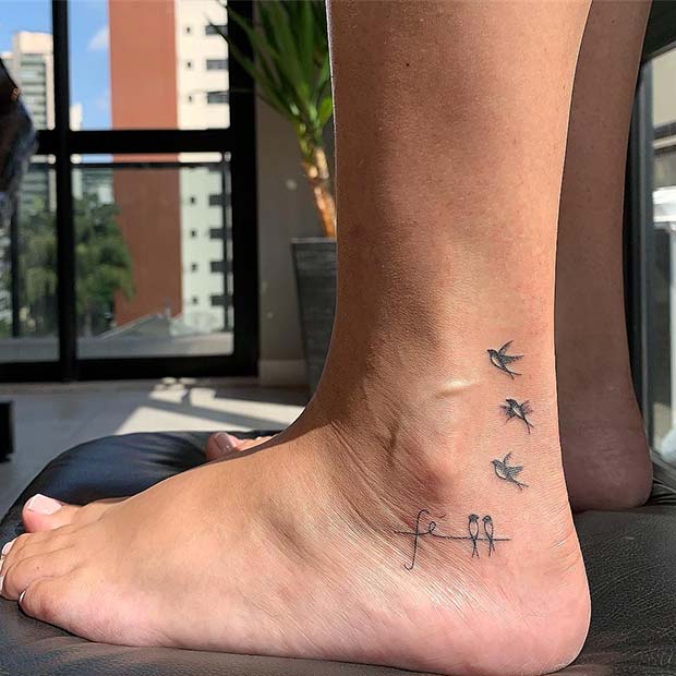 43 Pretty Ankle Tattoos Every Woman Would Want - StayGlam