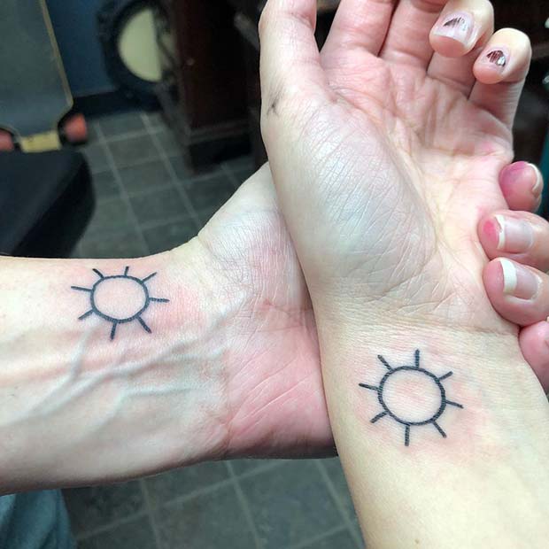 Cute Sunshine Tattoo Designs