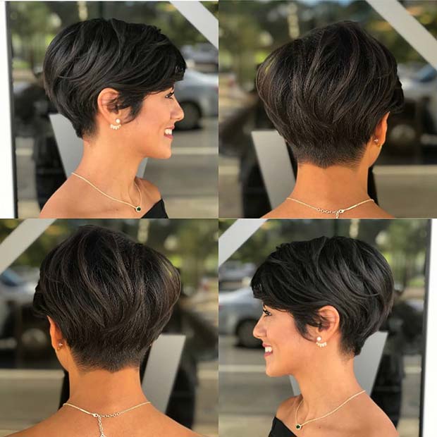 Layered Long Pixie Haircut