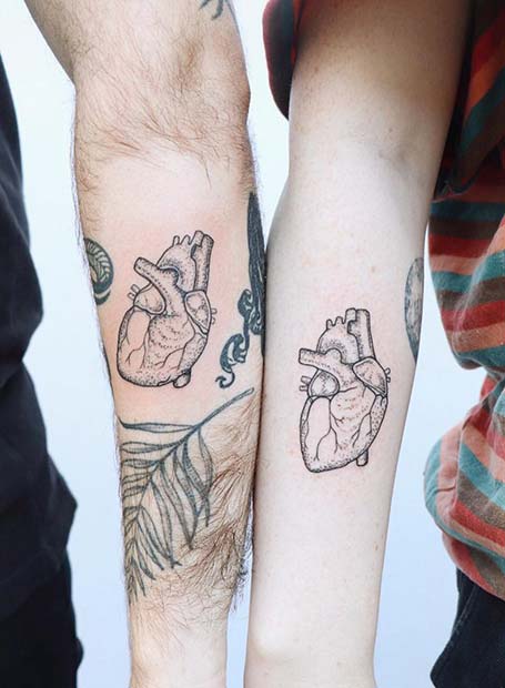 Quirky Heart Tattoos