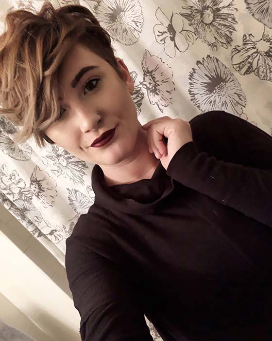 Short Cut with Side Swept Bangs