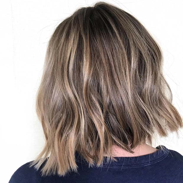 Simple and Stylish Dark Blonde Bob