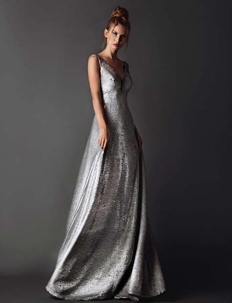 21 Silver Wedding Dresses That Youll Fall In Love With Stayglam 