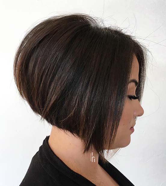 Simple and Stylish Stacked Bob Haircut