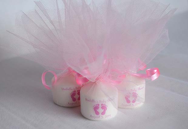 Tulle Candles - Baby Shower Favors