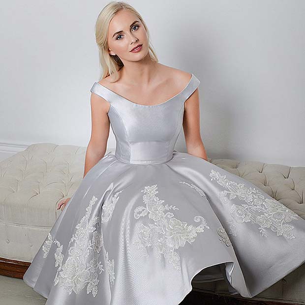 21 Silver Wedding Dresses That You ll Fall In Love With StayGlam