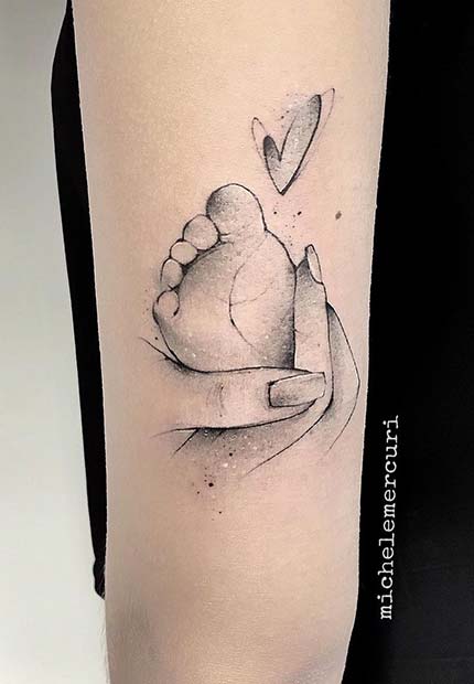 Baby Foot Tattoo Design