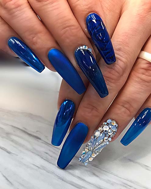 43 Chic Blue Nail Designs You Will Want To Try Asap Page 2 Of 2 Stayglam