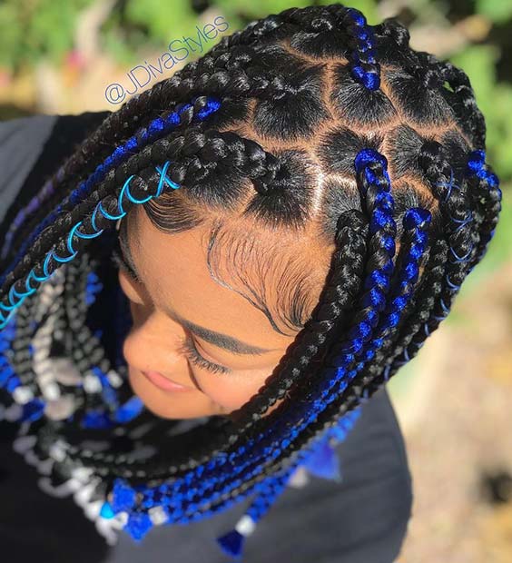 Trendy short box braids styles 