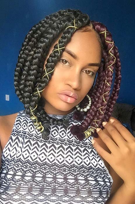 Short jumbo outlet box braids