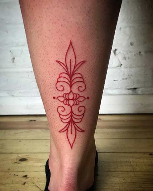 Elegant Red Tattoo Design