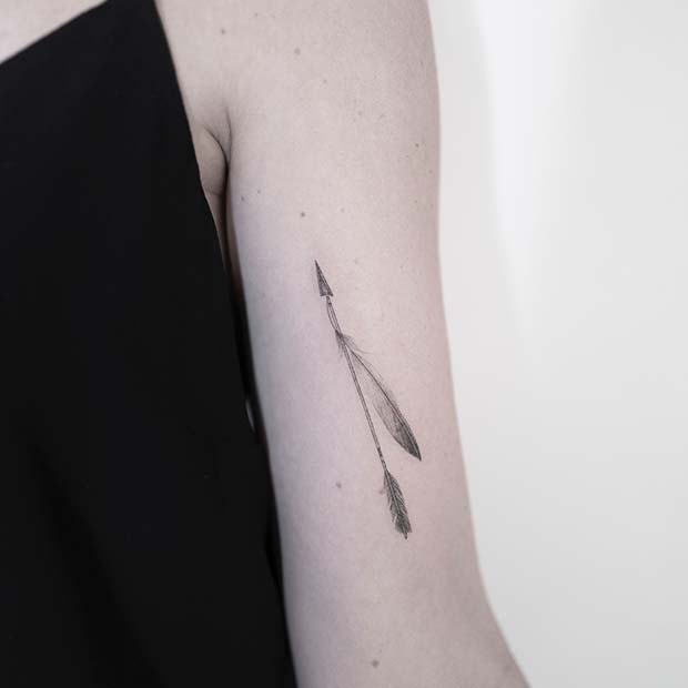 Feather Arrow Tattoo 