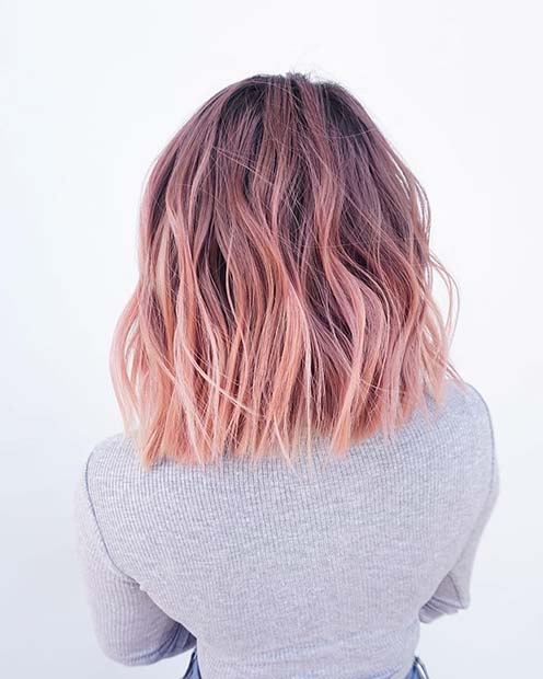 Rose Gold and Purple Hair