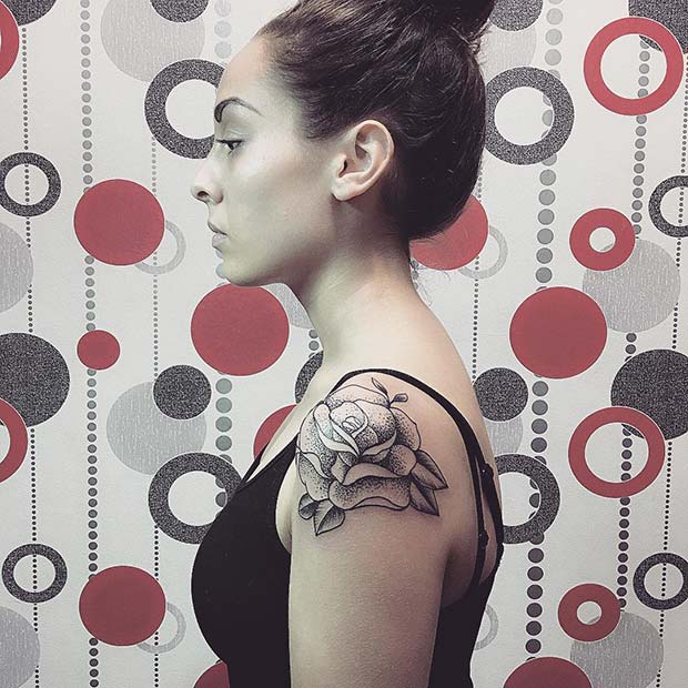 Rose Shoulder Tattoo Design