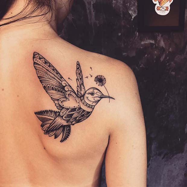 Stunning Hummingbird Tattoo Design Idea