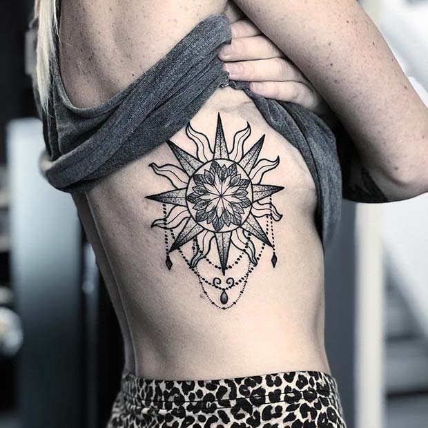 Big, Sun Rib Tattoo