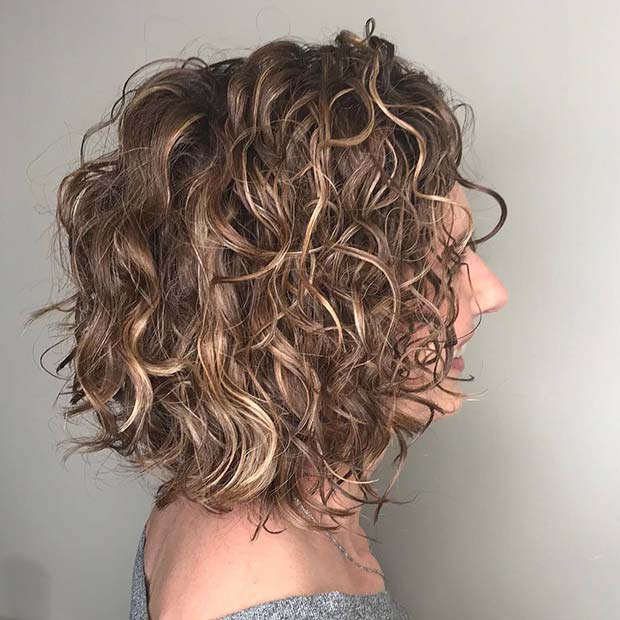 Textured Curly Bob Hairstyle