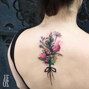 47 Breathtaking Watercolor Flower Tattoos - StayGlam