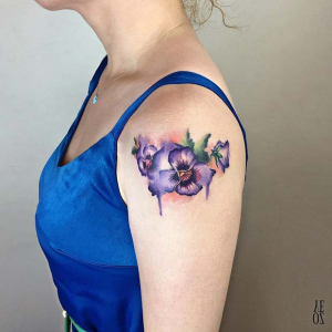 47 Breathtaking Watercolor Flower Tattoos - StayGlam