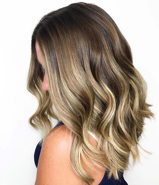 Dark Hair with Soft Blonde Color