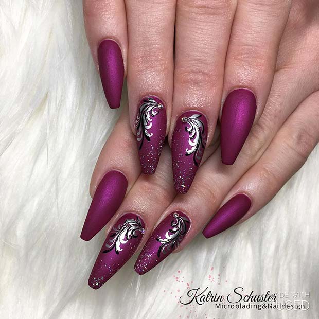 Elegant Purple Nails