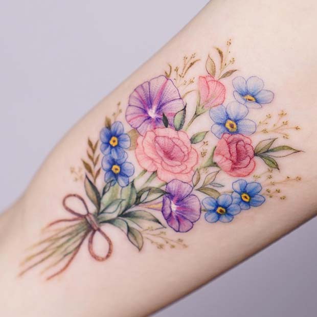 Floral Bouquet Tattoo