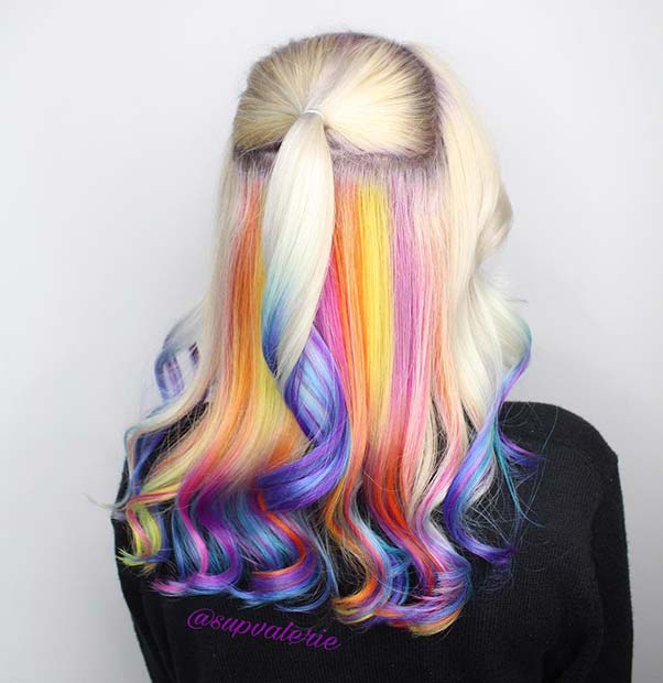 Rainbow Hair Color Idea