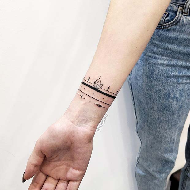 25 minimalist tattoo bracelet ideas for women   Онлайн блог о тату  IdeasTattoo