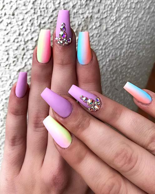 43 Pretty Ways to Wear Rainbow Nails This Summer - Page 2 of 4 - StayGlam