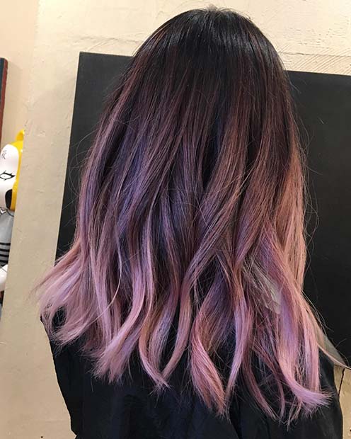 Pink Lob Hair Idea