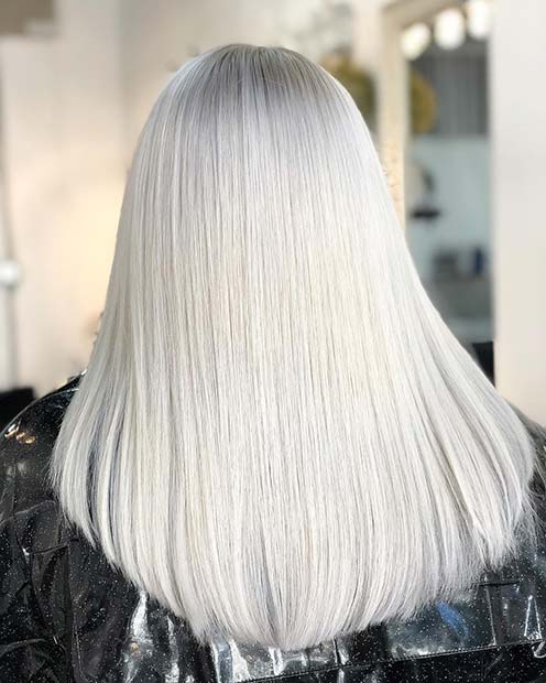 Platinum Ice Blonde Hair Idea