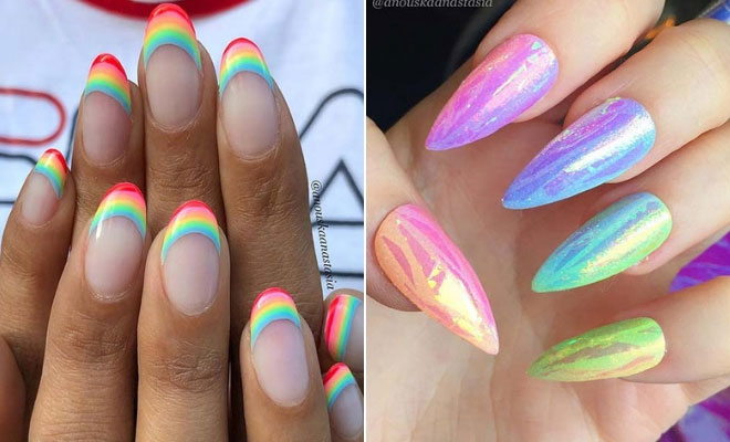 43 Pretty Ways to Wear Rainbow Nails This Summer - StayGlam