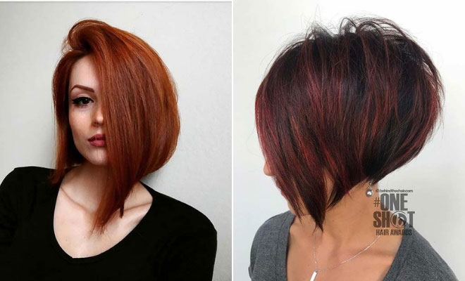 red short bob