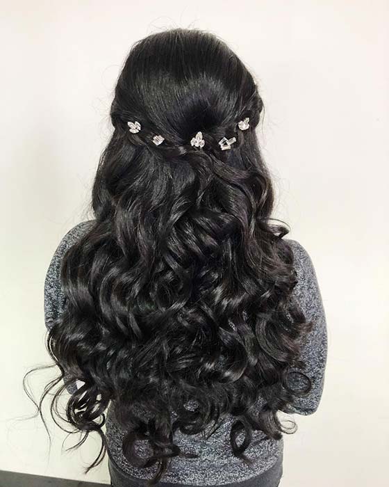 Sparkling Quinceanera Hairstyle