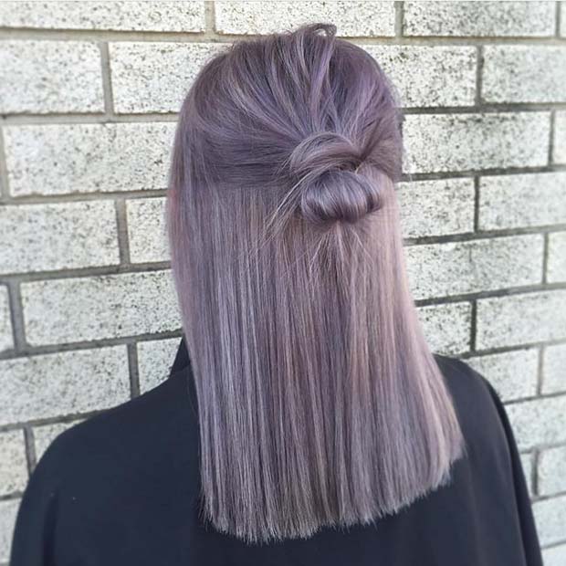 Stylish Purple Grey Hair