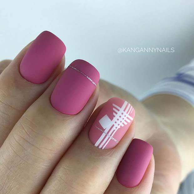 Trendy Matte Pink Nails