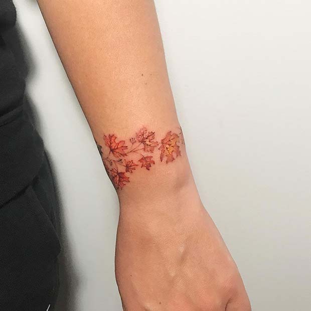 Unique Leaf Tattoo Design