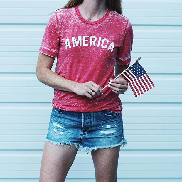 America T-Shirt Outfit Idea
