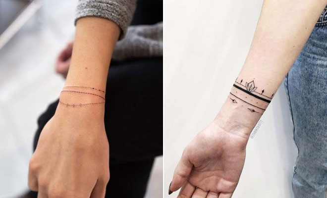 Delicate bracelet tattoo designs