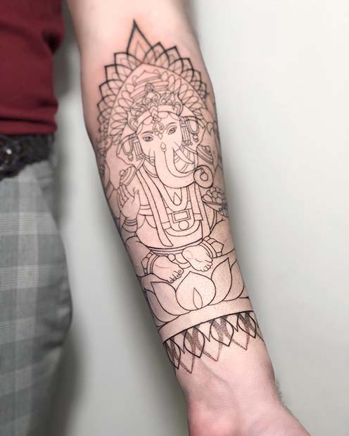  Ganesh Elephant Tattoo