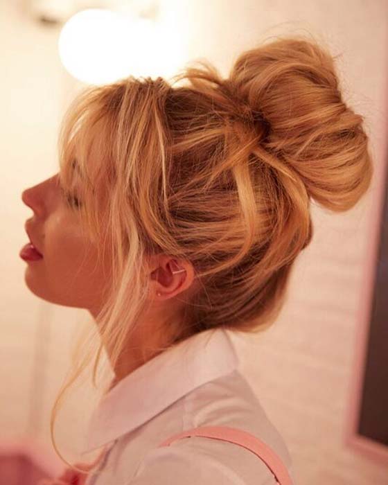 21 Cute And Easy Messy Bun Hairstyles Stayglam 4041