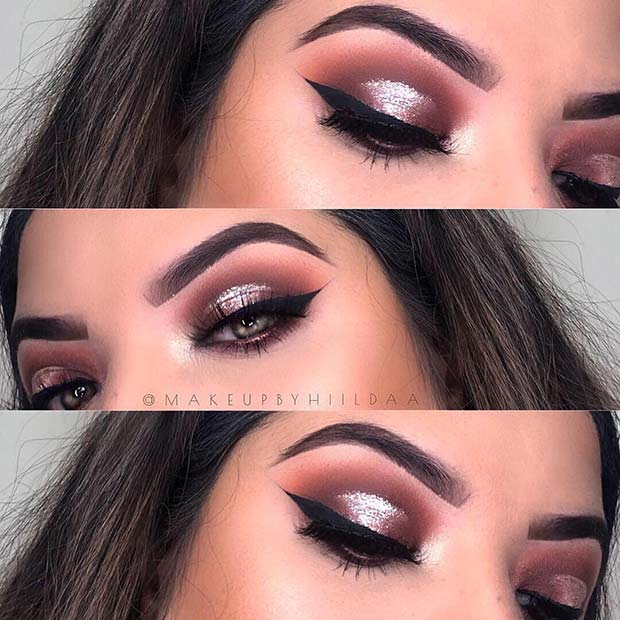 Shimmery Brown Smokey Eye