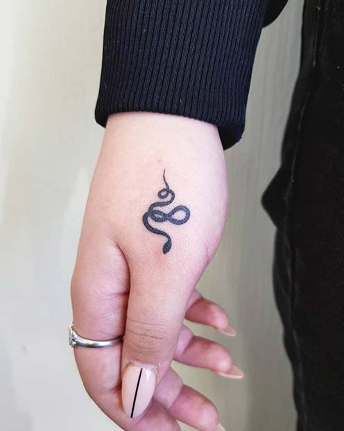 Simple Snake Tattoo Idea
