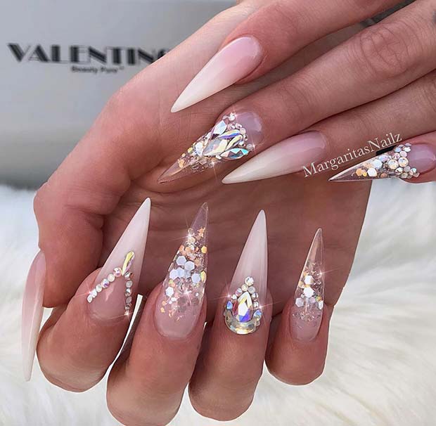 Sparkly and Stylish Nail Idea