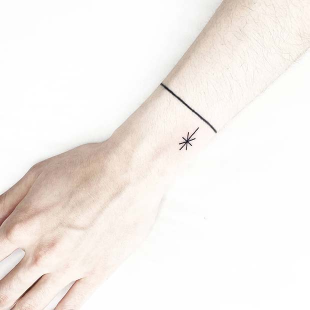Simple Star Wrist Tattoo